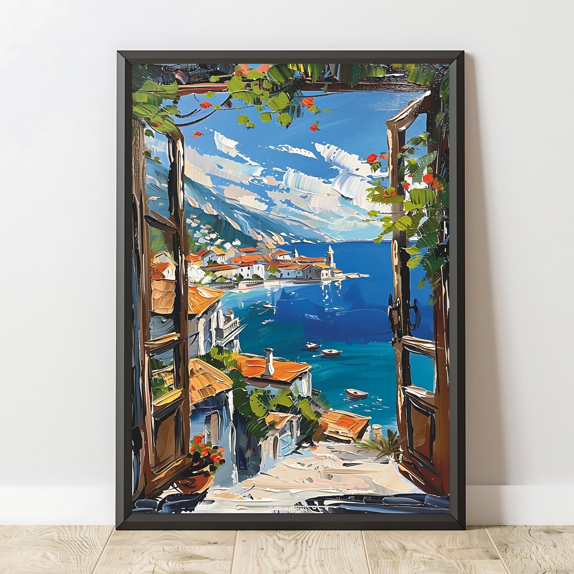 Mediterranean View, Coastal Landscape Poster - Image 2
