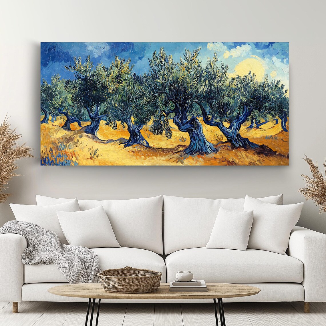 Olive Grove Panorama, Landscape Art Print - Image 4