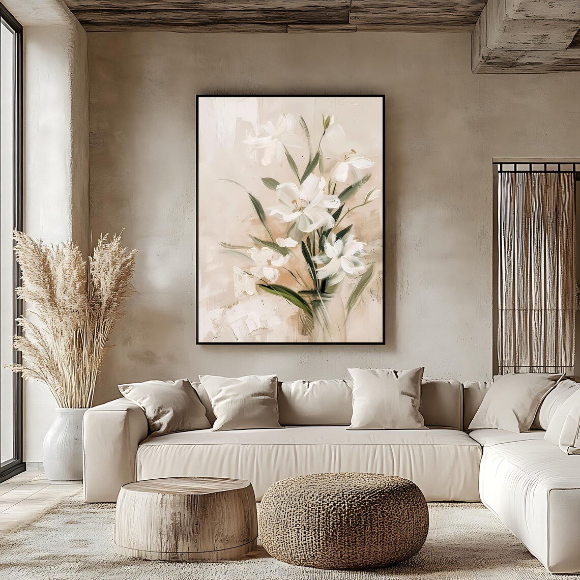 Vintage White Lily Art Print, Elegant Botanical Decor - Image 2