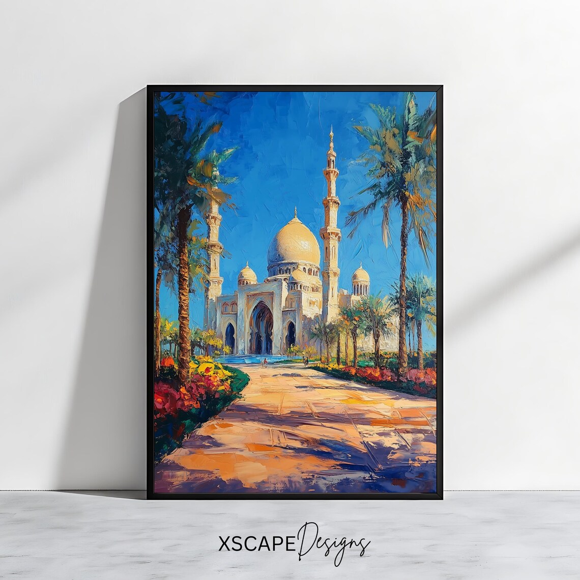 Grand Mosque Art Print, Islamic Wall Decor