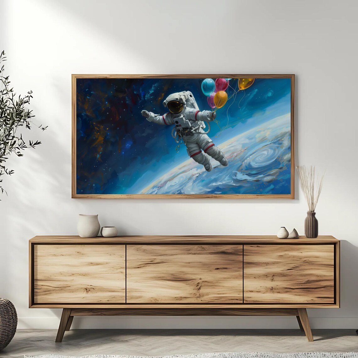 Astronaut Whimsical Space Art for Frame TV - Image 3
