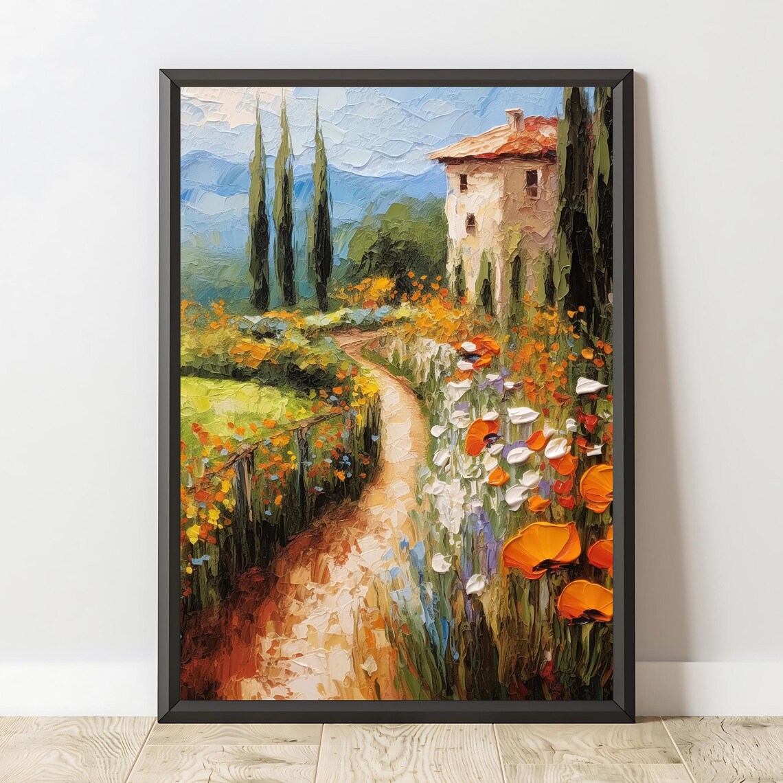 Tuscan Landscape Art Print, Rustic Italian Countryside - Image 2