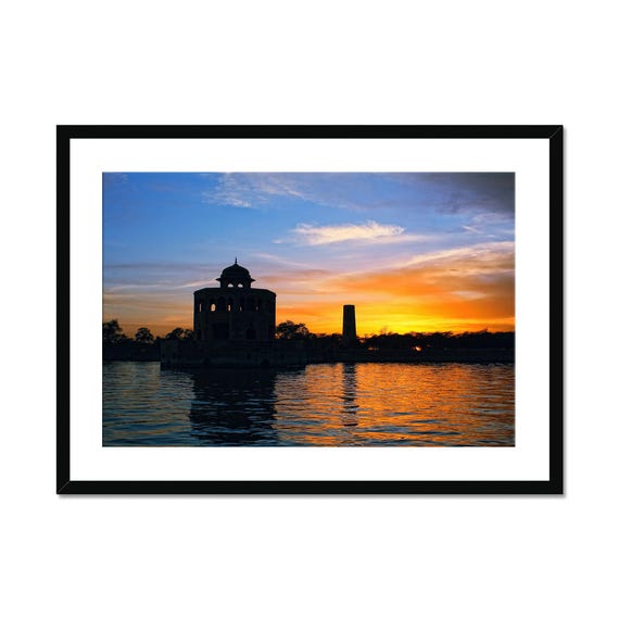 Real Photo Historic Monument Sunset Photography Print Unique Landscape Poster