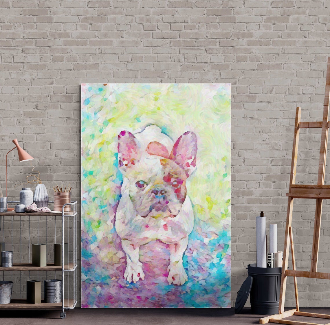 Wall Art Poster Colorful Print French Bulldog Wall Dcor French Bulldog Wall Art Print Art Wall Dog Living Room Wall Art Entry Hall - Image 7