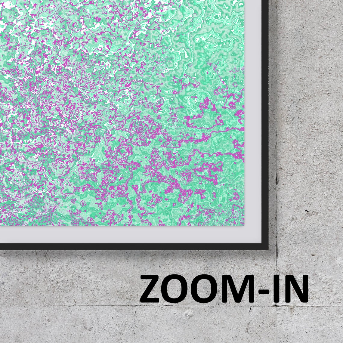 Green Purple Marble Abstract Texture Modern Boho Calm Art Poster