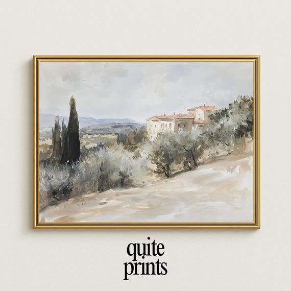 Tuscan Countryside Farmhouse Decor Art Print