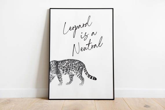 Leopard Poster For Fashion Girl Dopamine Decor Kitsch Coffee Art Maximalist Animal Pattern