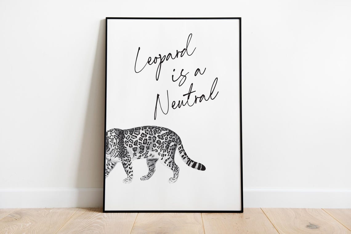 Leopard Poster For Fashion Girl Dopamine Decor Kitsch Coffee Art Maximalist Animal Pattern