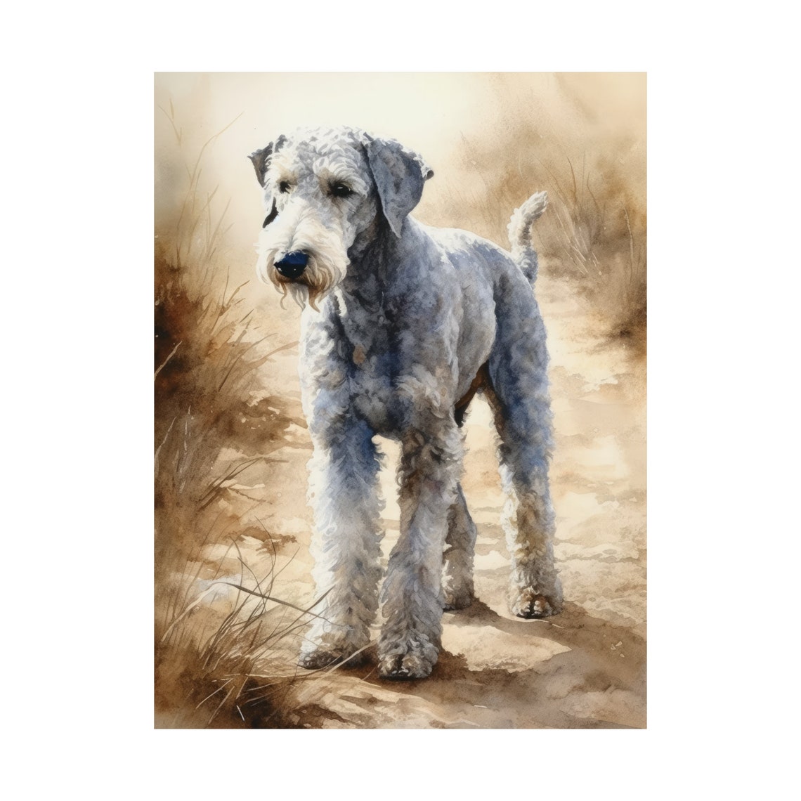 Bedlington Terrier Dog Art Print Dog Wall Art Animal Art Print Animal Art Poster Dog Lover Gift Colorful Animal Wall Art Cool Dog Art - Image 4