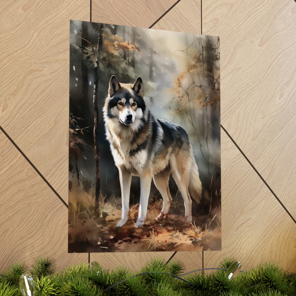 Alaskan Malamute Dog Art Print Dog Wall Art Animal Art Print Animal Art Poster Dog Lover Gift Colorful Animal Wall Art Cool Dog Art - Image 2