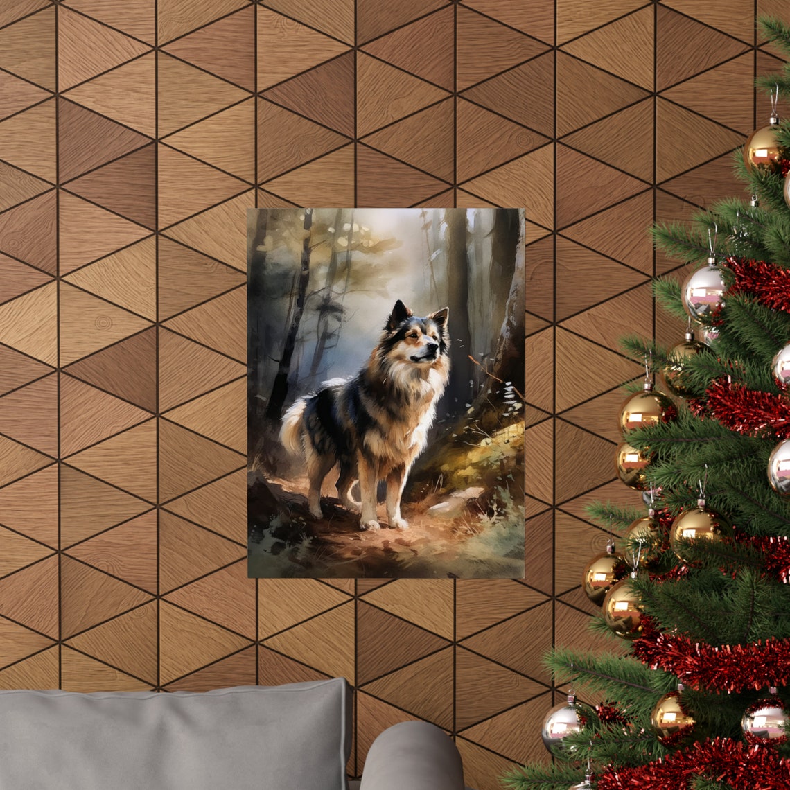 Finnish Lapphund Dog Art Print Dog Wall Art Animal Art Print Animal Art Poster Dog Lover Gift Colorful Animal Wall Art Cool Dog Art - Image 3