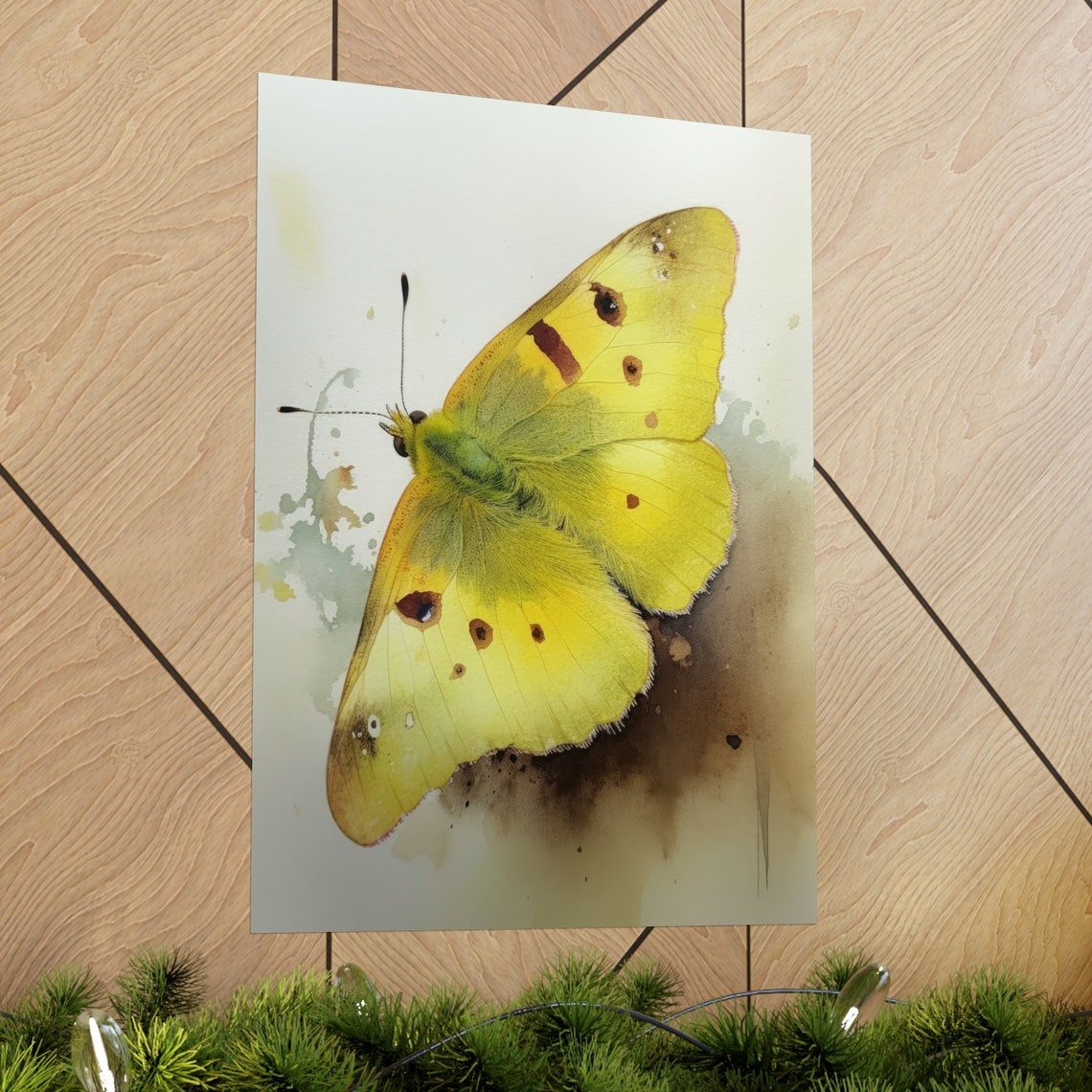Clouded Sulphur Butterfly Art Print Butterfly Home Dcor Watercolor Butterfly Painting Insect Wall Art Nature Lover Butterflies Artwork - Image 2