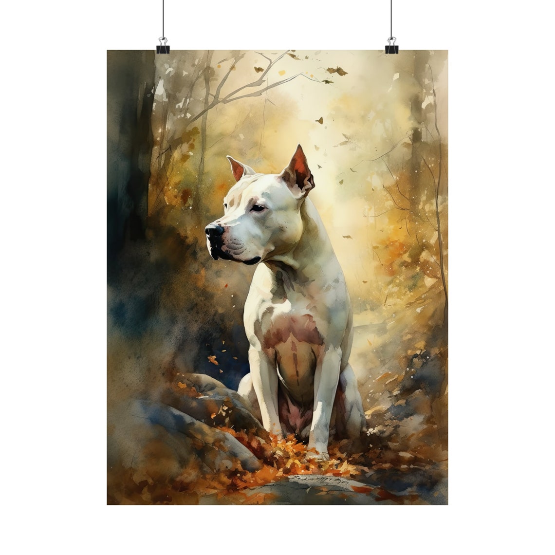 Dogo Argentino Dog Art Print Dog Wall Art Animal Art Print Animal Art Poster Dog Lover Gift Colorful Animal Wall Art Cool Dog Art - Image 5