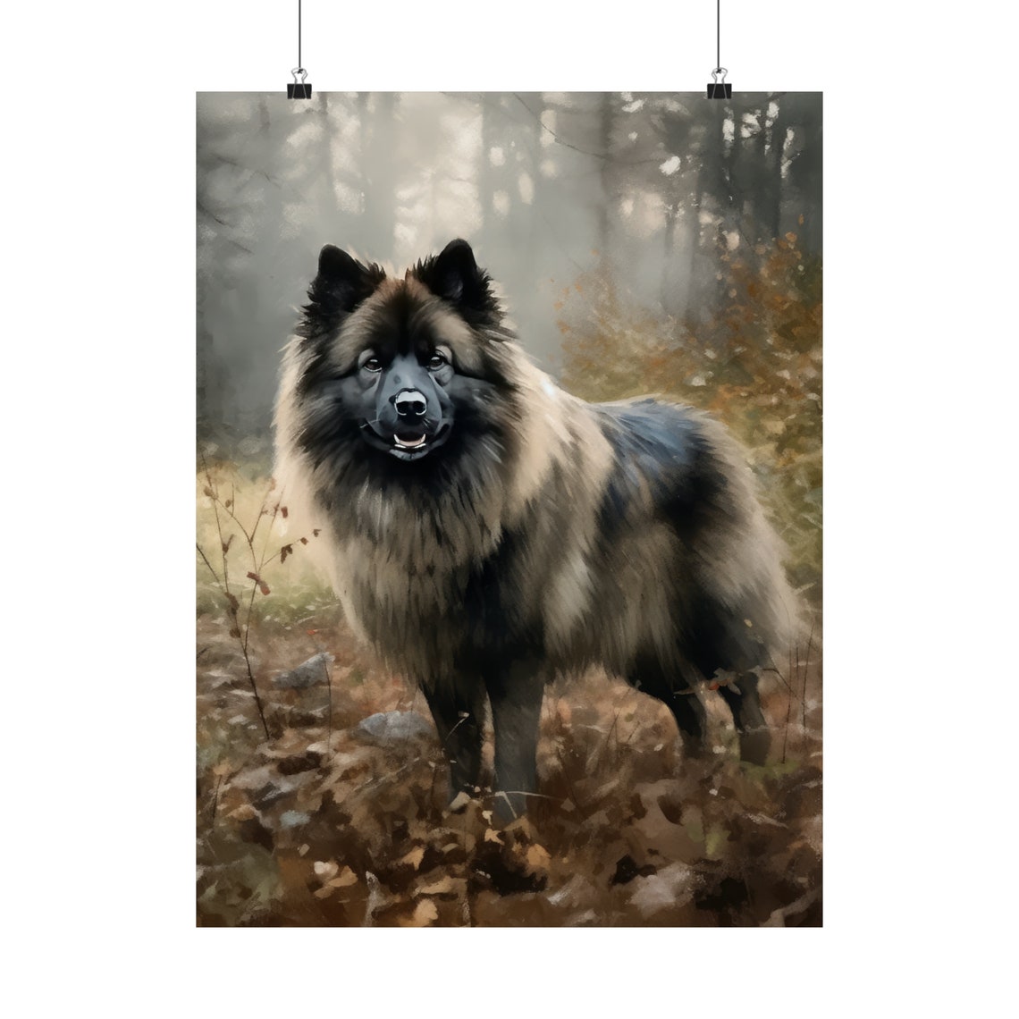 Keeshond Dog Art Print Dog Wall Art Animal Art Print Animal Art Poster Dog Lover Gift Colorful Animal Wall Art Cool Dog Art - Image 5