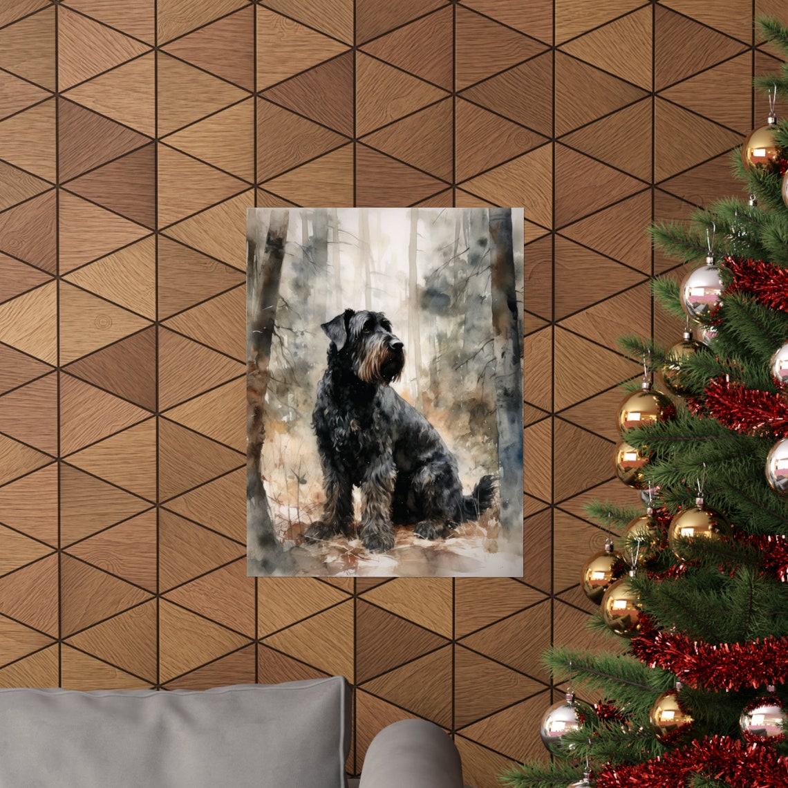 Black Russian Terrier Dog Art Print Dog Wall Art Animal Art Print Animal Art Poster Dog Lover Gift Colorful Animal Wall Art Cool Dog - Image 3