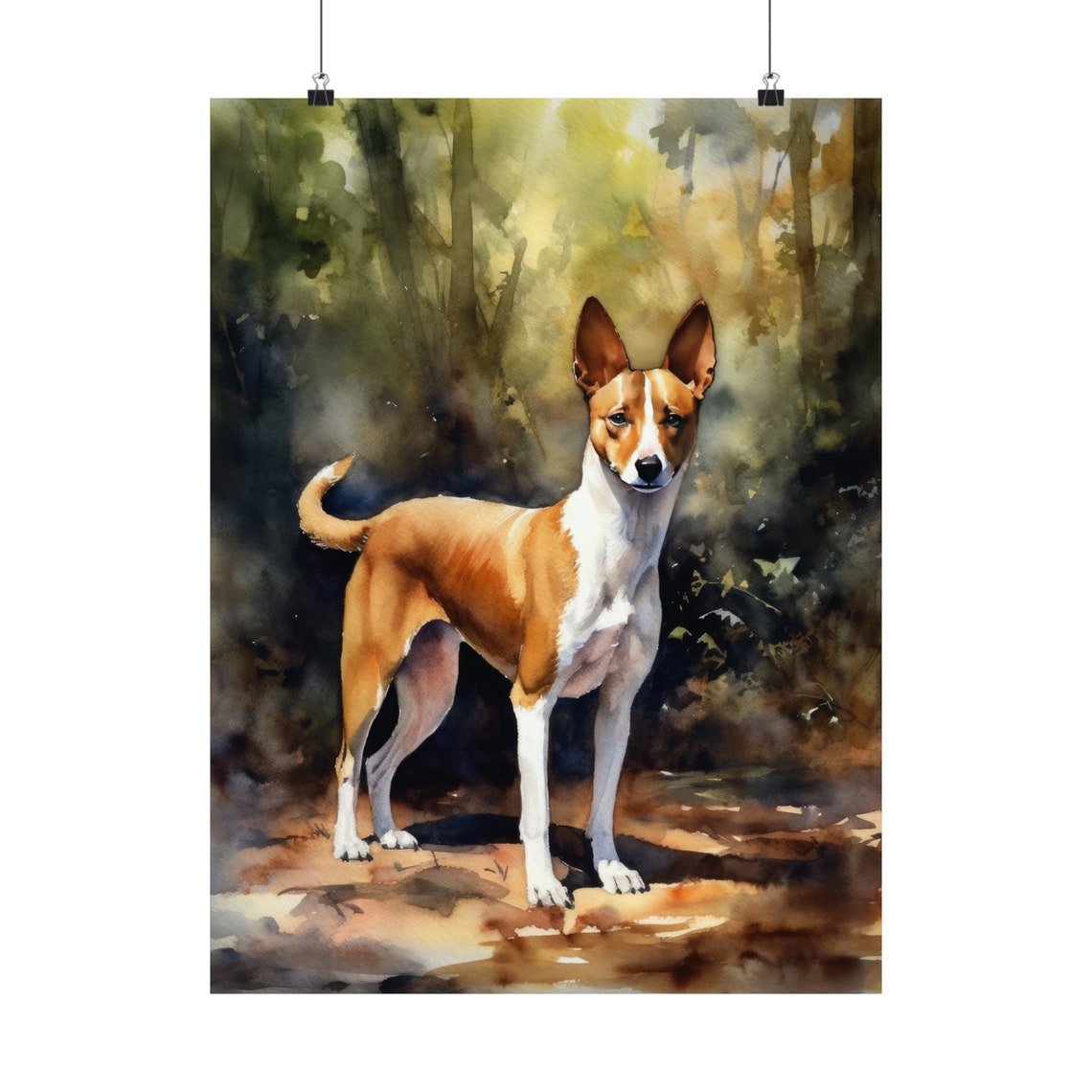 Basenji Dog Art Print Dog Wall Art Animal Art Print Animal Art Poster Dog Lover Gift Colorful Animal Wall Art Cool Dog Art - Image 5