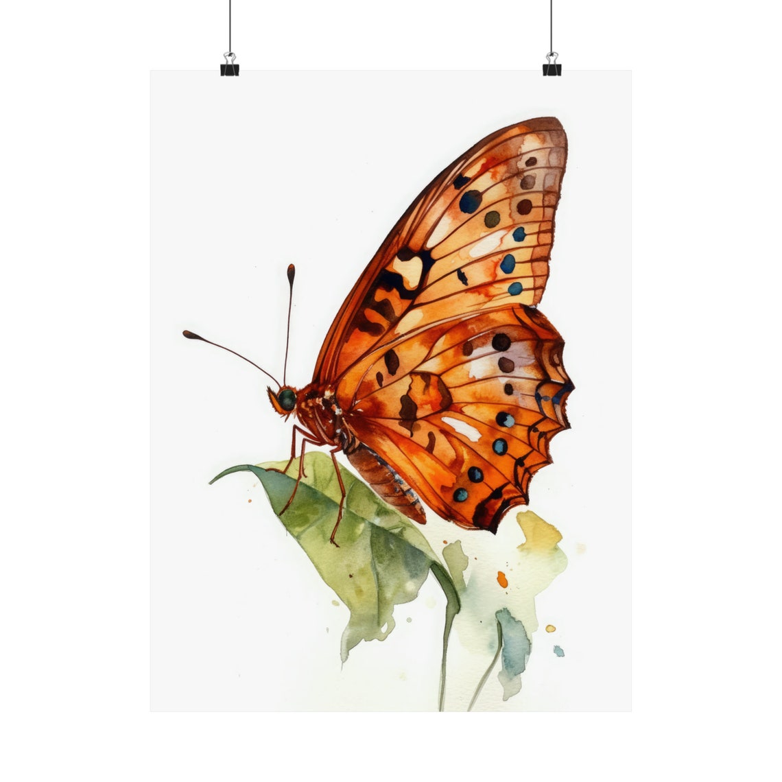 Gulf Fritillary Butterfly Art Print Butterfly Home Dcor Watercolor Butterfly Painting Insect Wall Art Nature Lover Butterflies Artwork - Image 5