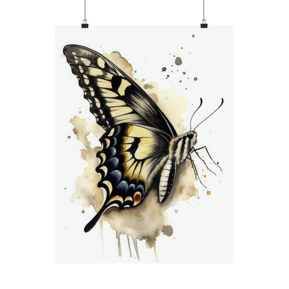 Swallowtail Butterfly Art Print Butterfly Home Decor Watercolor Butterfly Painting Insect Wall Art Nature Lover Butterflies Artwork - Image 5