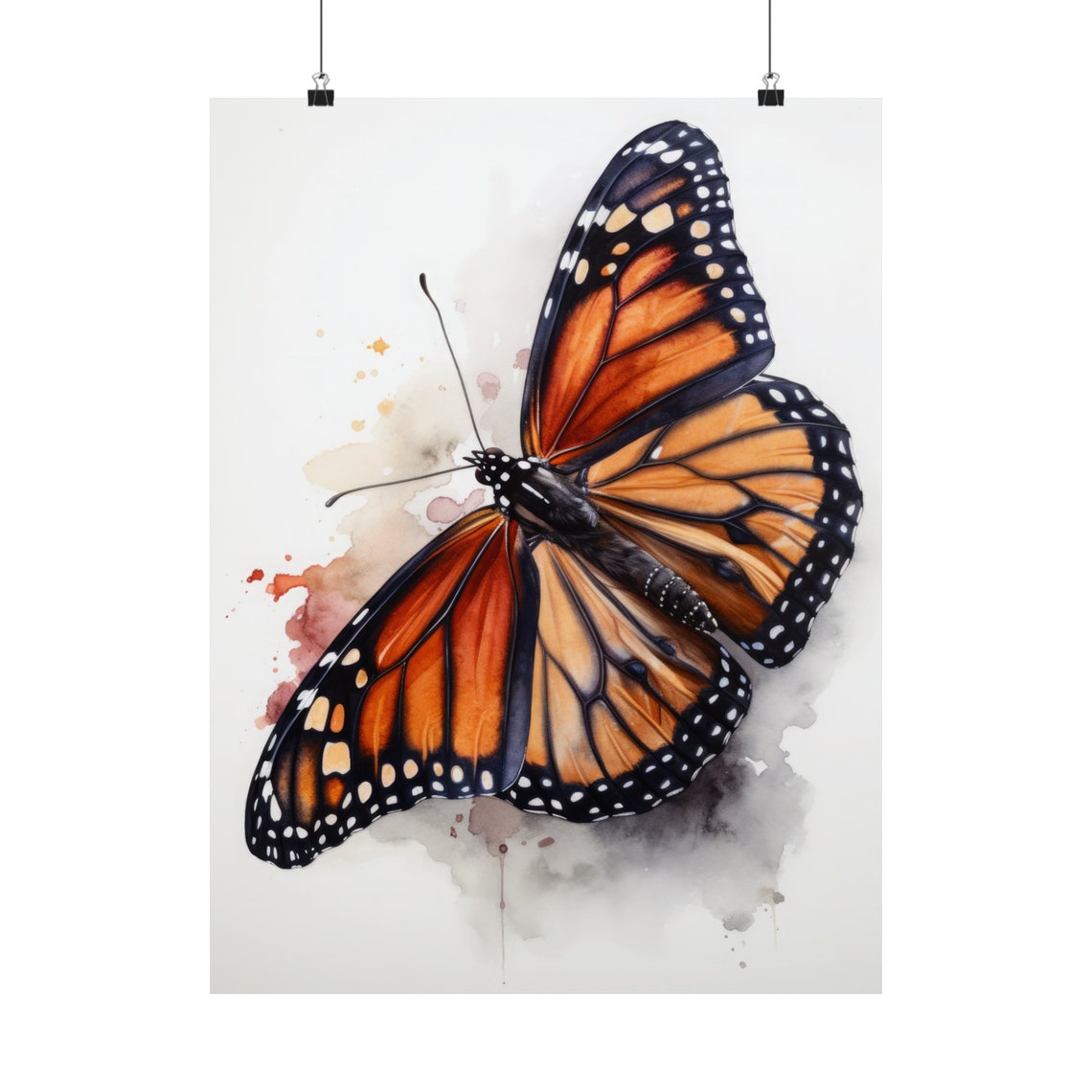 Monarch Butterfly Art Print Butterfly Home Dcor Watercolor Butterfly Painting Insect Wall Art Nature Lover Butterflies Artwork - Image 5
