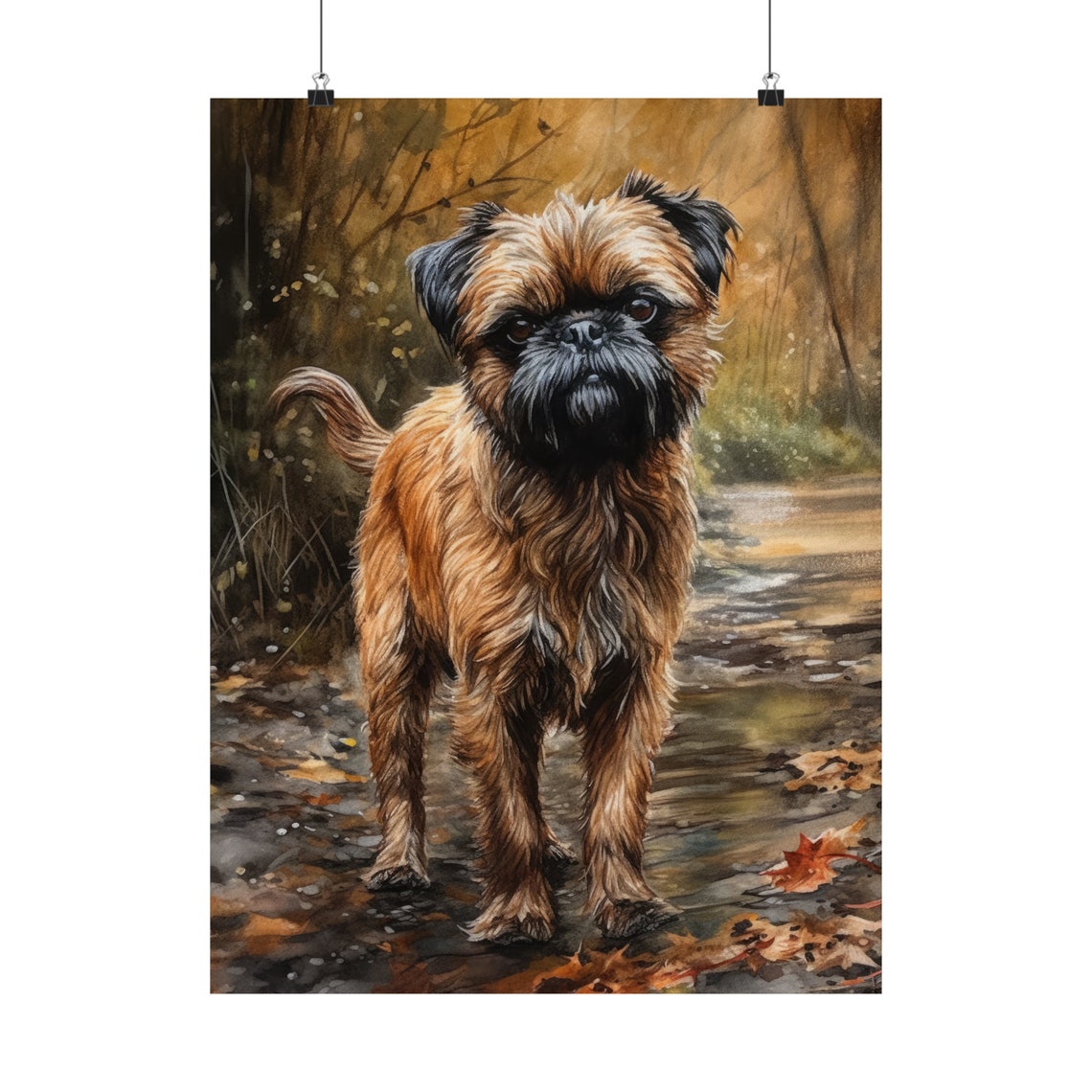 Brussels Griffon Dog Art Print Dog Wall Art Animal Art Print Animal Art Poster Dog Lover Gift Colorful Animal Wall Art Cool Dog Art - Image 5