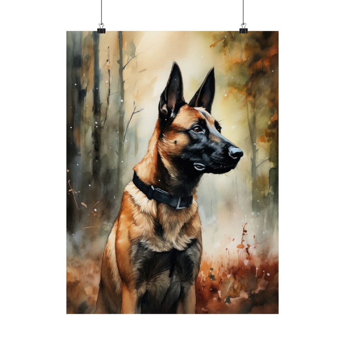 Belgian Malinois Dog Art Print Dog Wall Art Animal Art Print Animal Art Poster Dog Lover Gift Colorful Animal Wall Art Cool Dog Art - Image 5