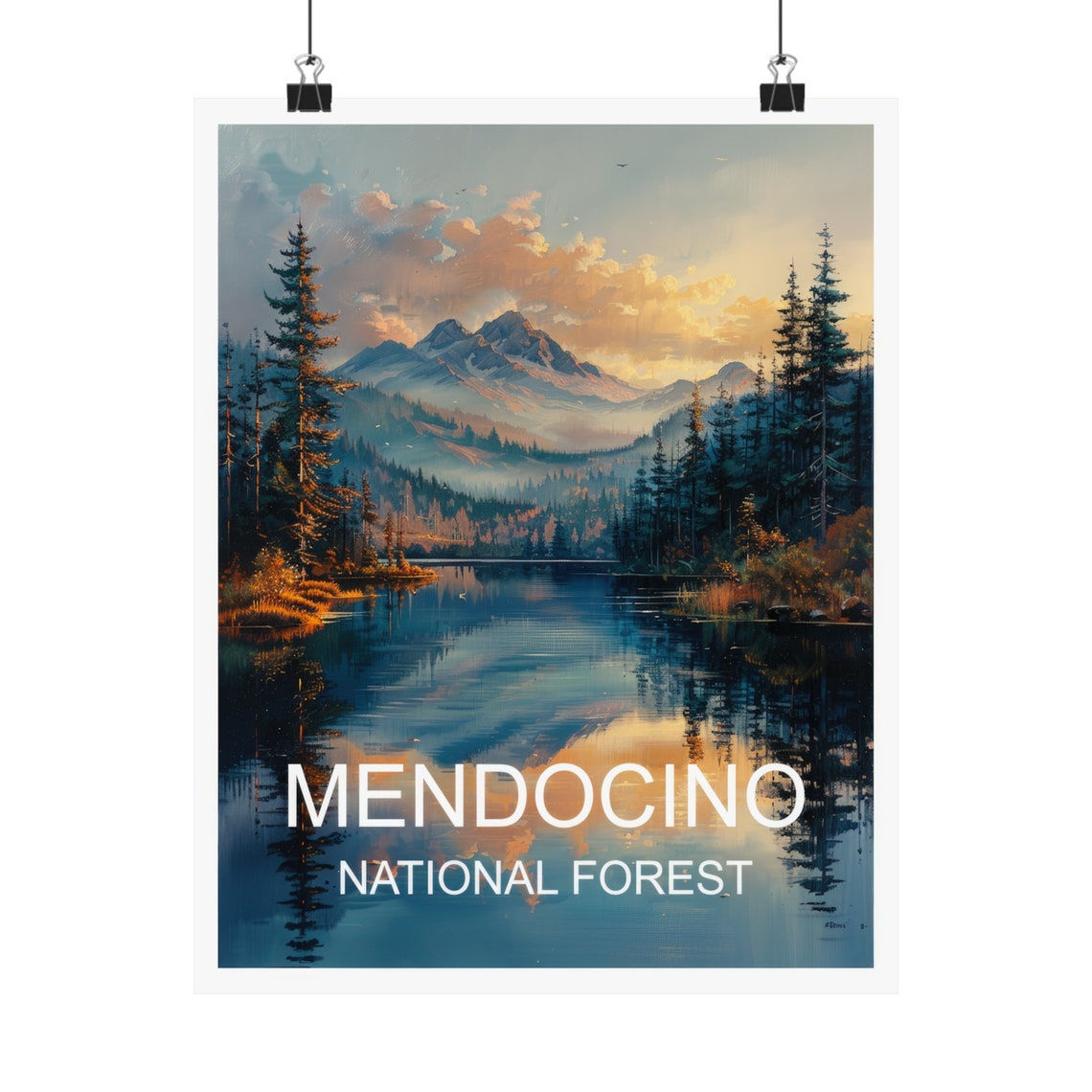 Mendocino National Forest Travel Poster - Image 4