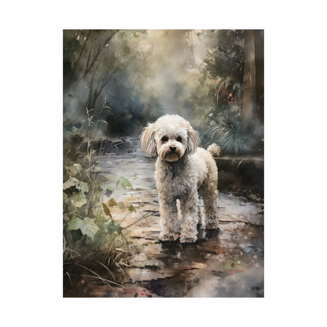 Poodle Dog Art Print Dog Wall Art Animal Art Print Animal Art Poster Dog Lover Gift Colorful Animal Wall Art Cool Dog Art - Image 4
