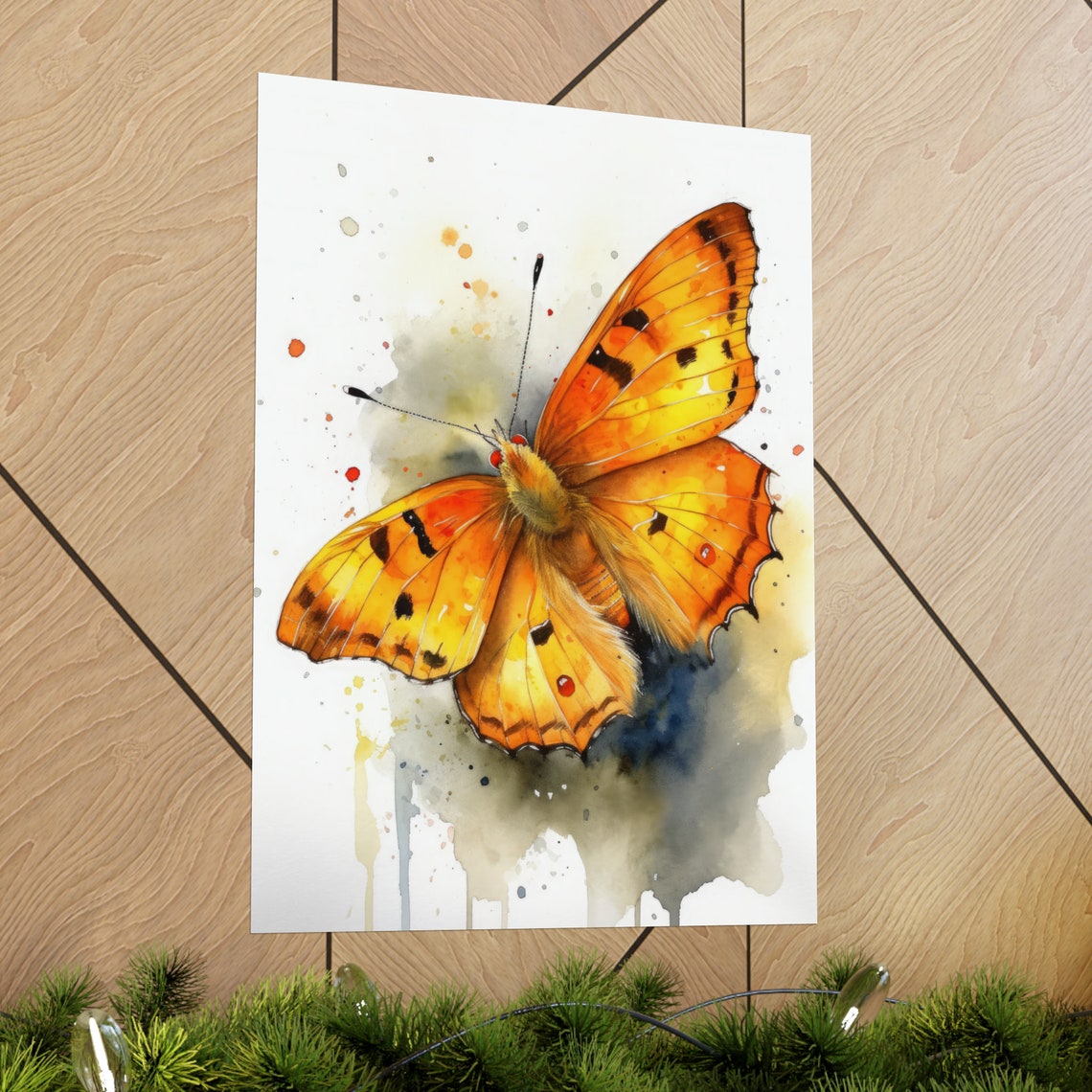 Orange Sulphur Butterfly Art Print Butterfly Home Dcor Watercolor Butterfly Painting Insect Wall Art Nature Lover Butterflies Artwork - Image 2