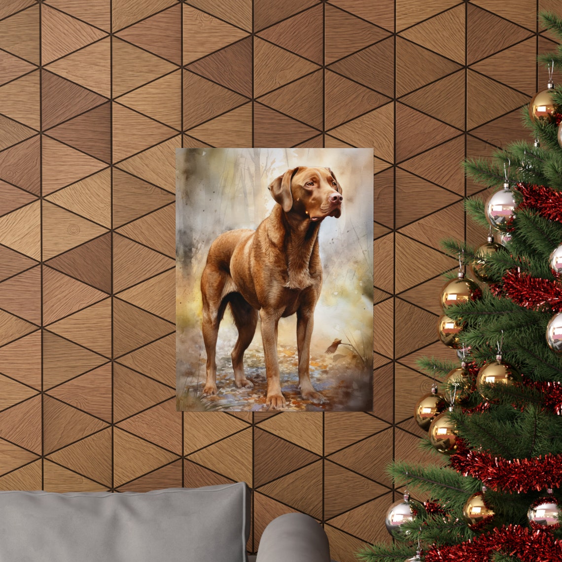 Chesapeake Bay Retriever Dog Art Print Dog Wall Art Animal Art Print Animal Art Poster Dog Lover Gift Colorful Animal Wall Art - Image 3