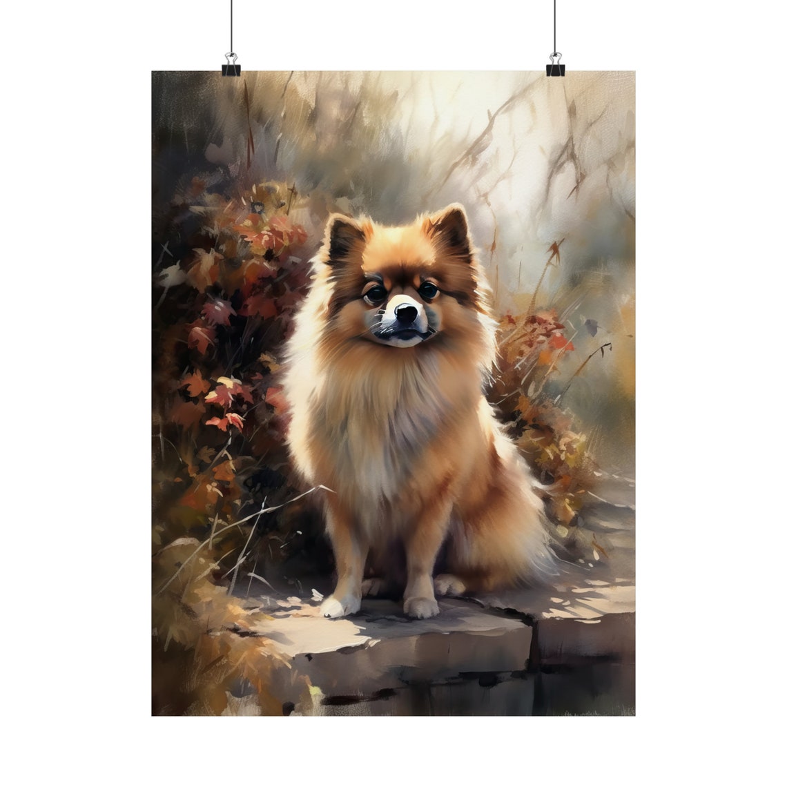 Pomeranian Dog Art Print Dog Wall Art Animal Art Print Animal Art Poster Dog Lover Gift Colorful Animal Wall Art Cool Dog Art - Image 5