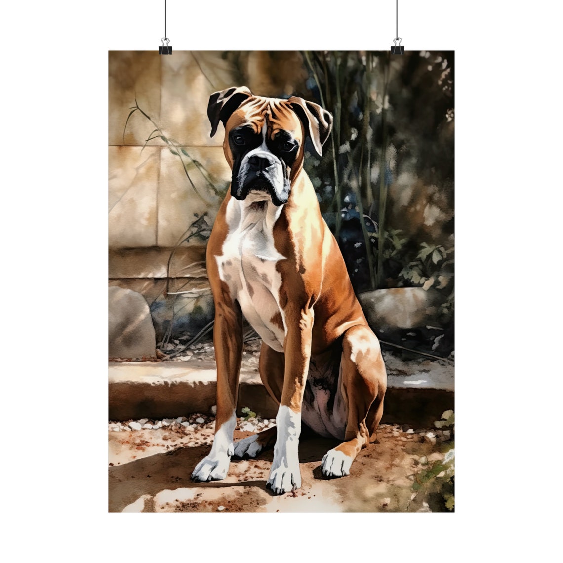 Boxer Dog Art Print Dog Wall Art Animal Art Print Animal Art Poster Dog Lover Gift Colorful Animal Wall Art Cool Dog Art - Image 5