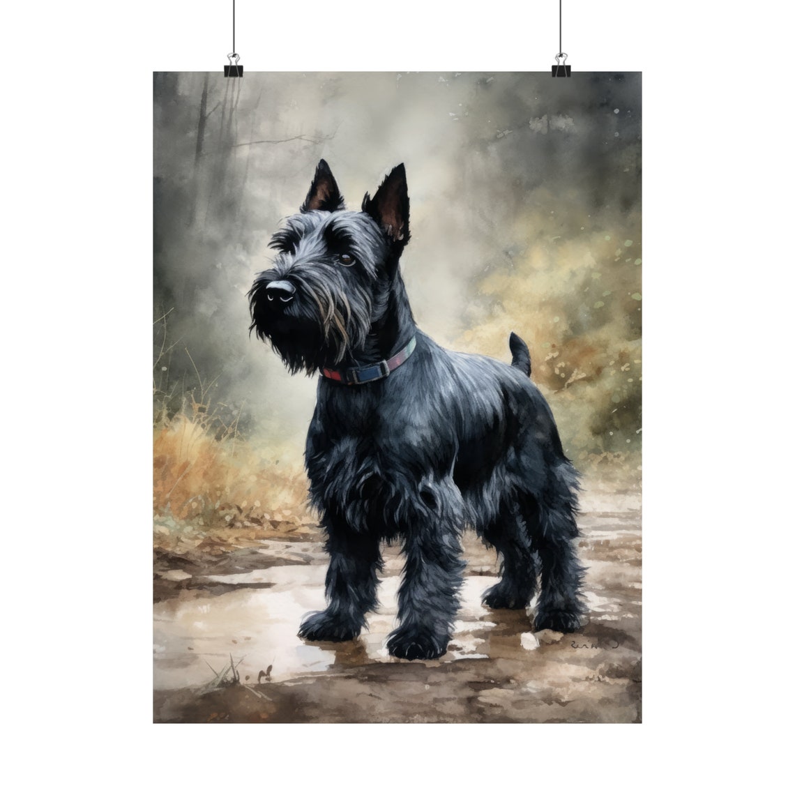 Scottish Terrier Dog Art Print Dog Wall Art Animal Art Print Animal Art Poster Dog Lover Gift Colorful Animal Wall Art Cool Dog Art - Image 5