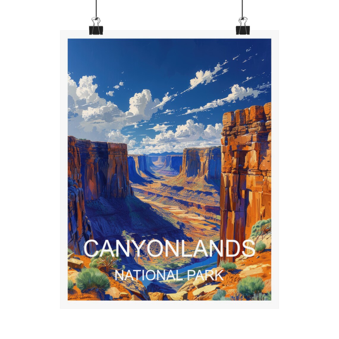 Canyonlands National Park Red Rock Canyon Vintage Travel Poster - Image 4