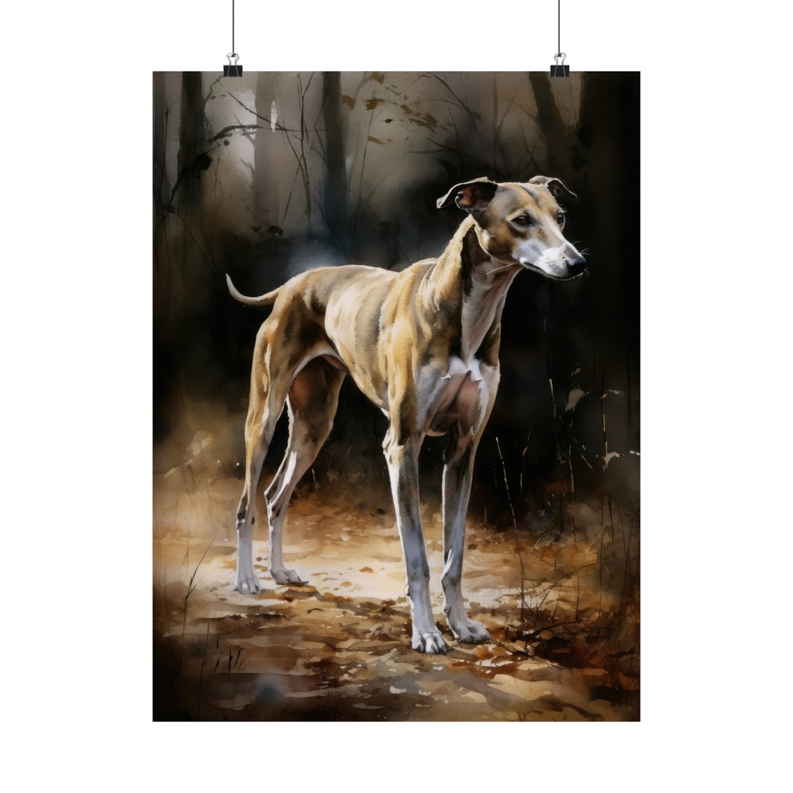 English Greyhound Dog Art Print Dog Wall Art Animal Art Print Animal Art Poster Dog Lover Gift Colorful Animal Wall Art Cool Dog Art - Image 5