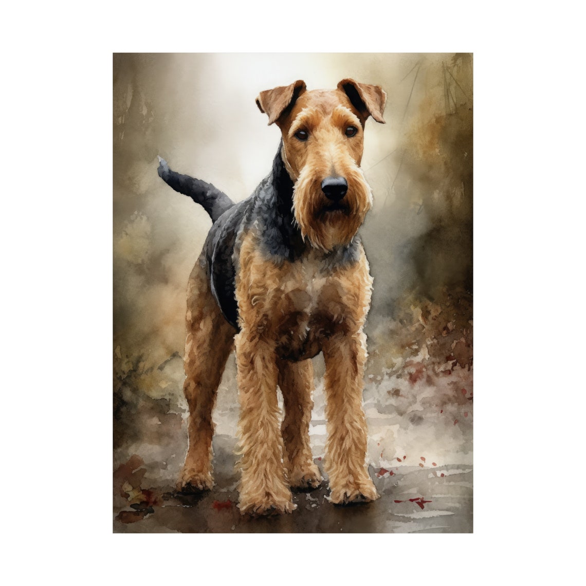 Airedale Terrier Dog Art Print Dog Wall Art Animal Art Print Animal Art Poster Dog Lover Gift Colorful Animal Wall Art Cool Dog Art - Image 4