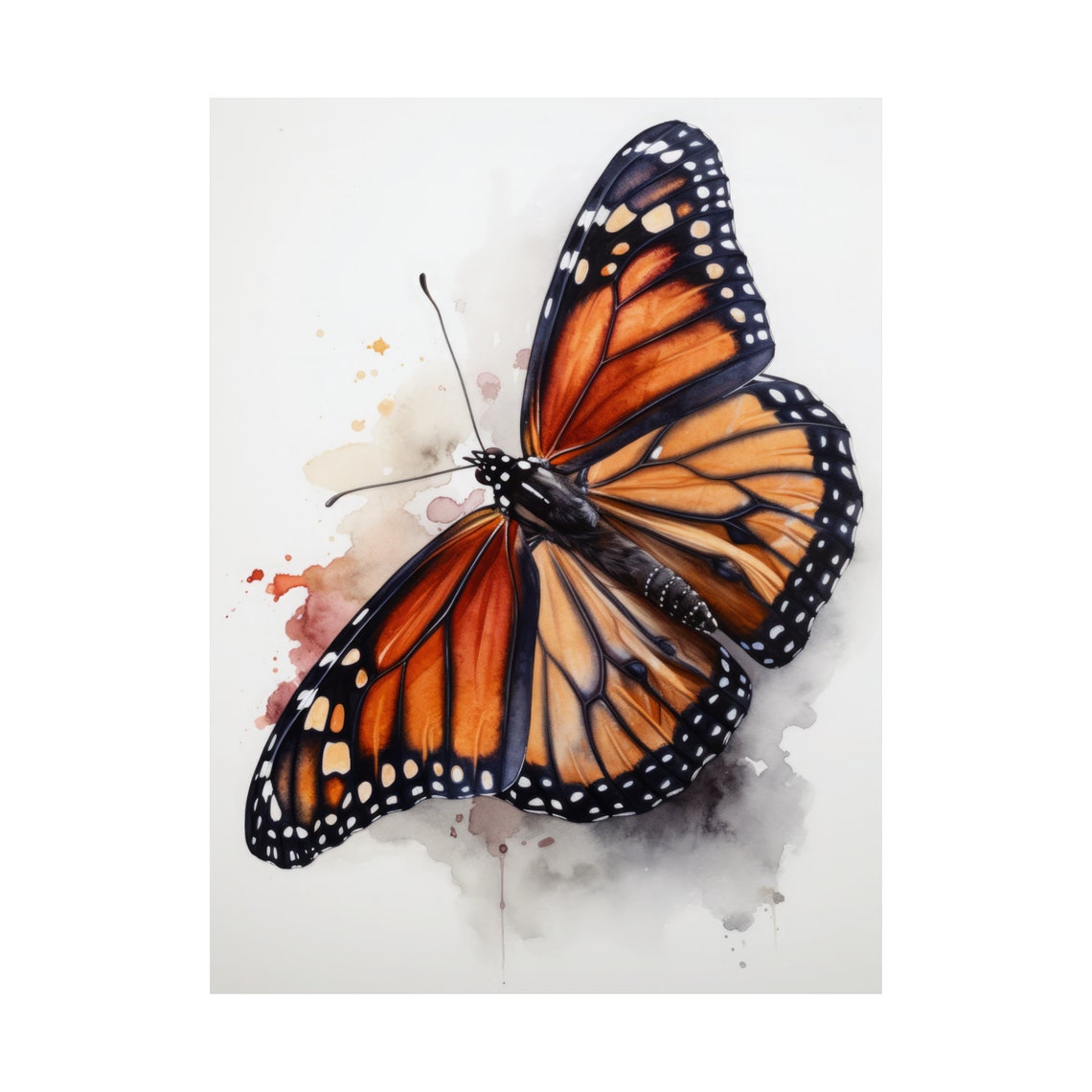 Monarch Butterfly Art Print Butterfly Home Dcor Watercolor Butterfly Painting Insect Wall Art Nature Lover Butterflies Artwork - Image 4