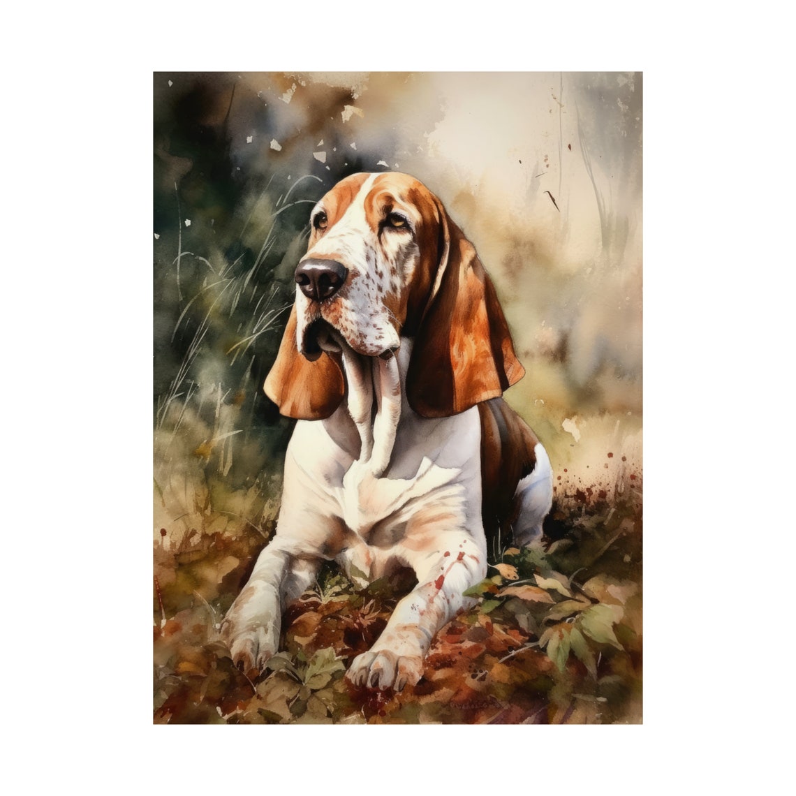 Basset Hound Dog Art Print Dog Wall Art Animal Art Print Animal Art Poster Dog Lover Gift Colorful Animal Wall Art Cool Dog Art - Image 4