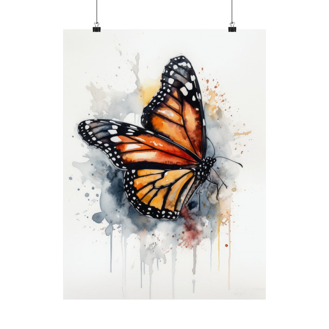Monarch Butterfly Art Print Butterfly Home Dcor Watercolor Butterfly Painting Insect Wall Art Nature Lover Butterflies Artwork - Image 5