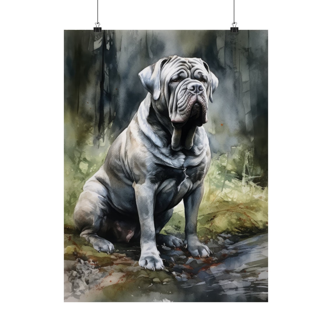 Neapolitan Mastiff Dog Art Print Dog Wall Art Animal Art Print Animal Art Poster Dog Lover Gift Colorful Animal Wall Art Cool Dog Art - Image 5