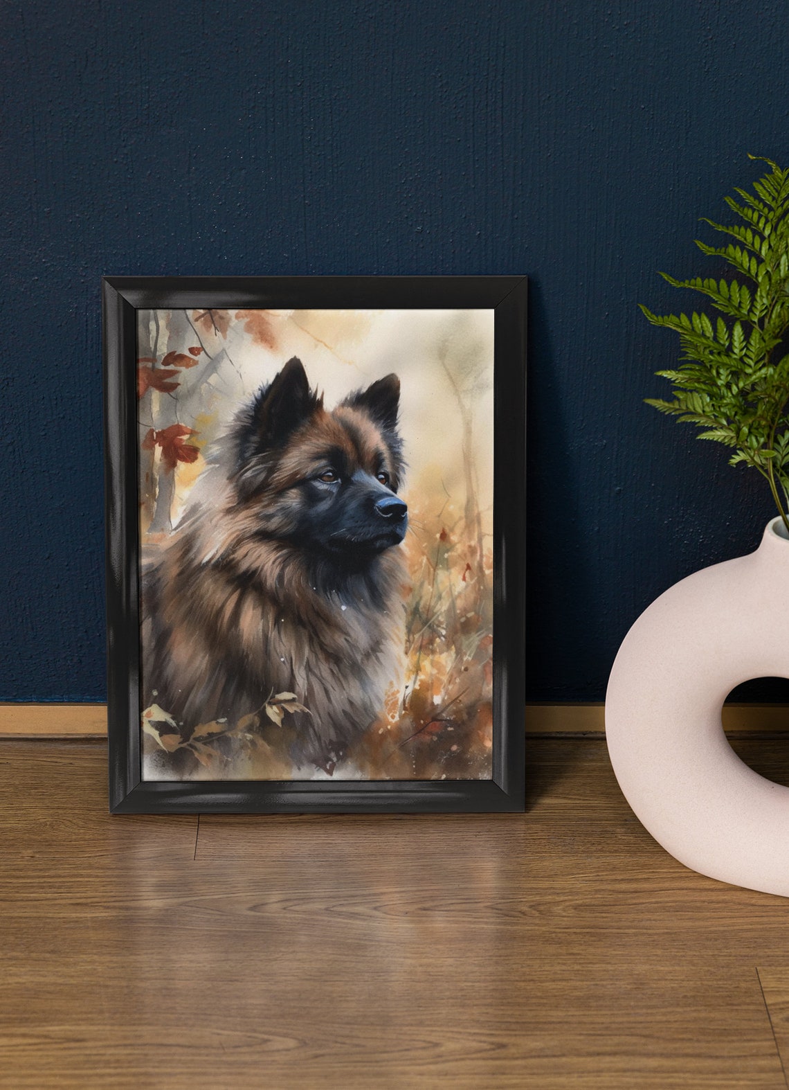 Keeshond Dog Art Print Dog Wall Art Animal Art Print Animal Art Poster Dog Lover Gift Colorful Animal Wall Art Cool Dog Art