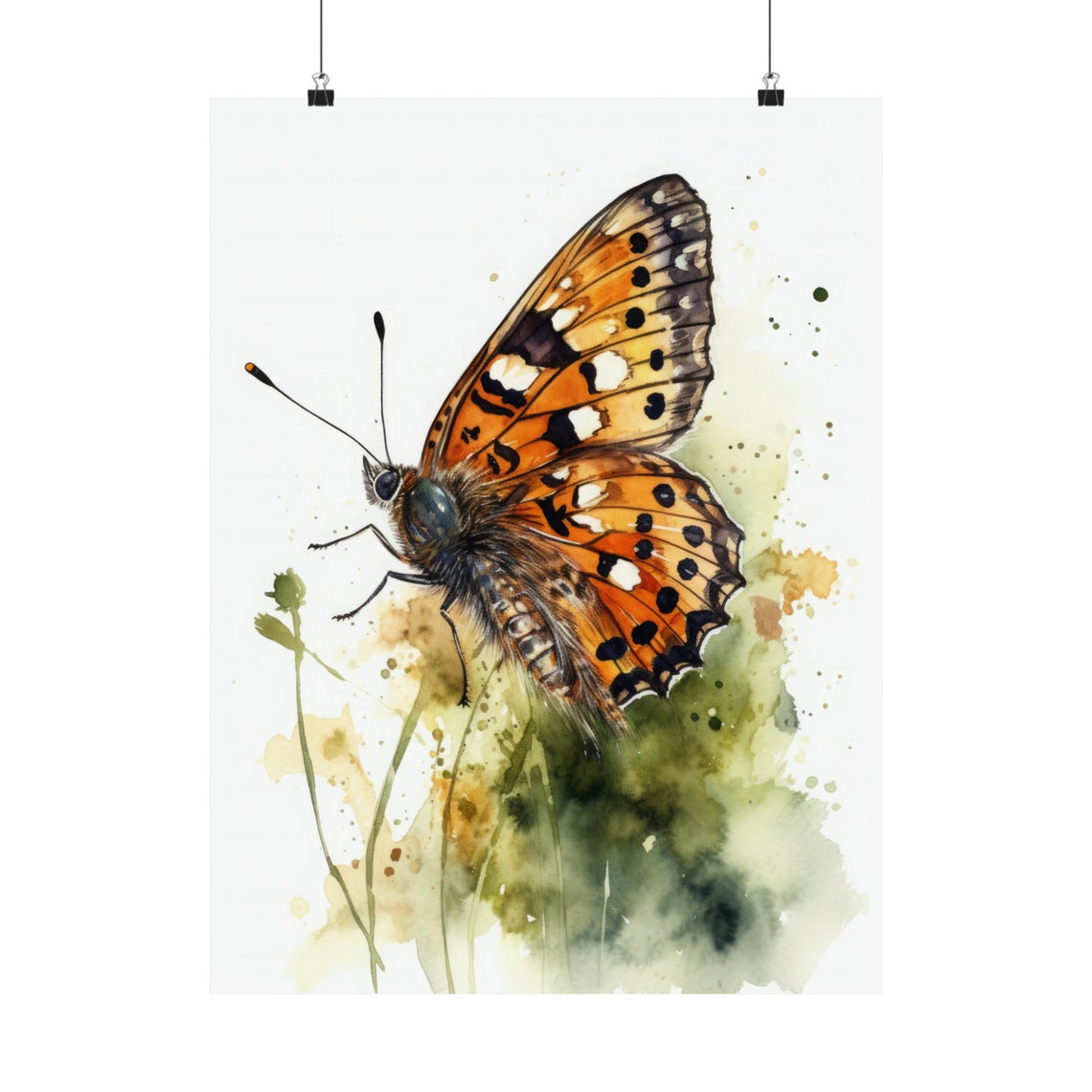 Fritillary Butterfly Art Print Butterfly Home Dcor Watercolor Butterfly Painting Insect Wall Art Nature Lover Butterflies Artwork - Image 5