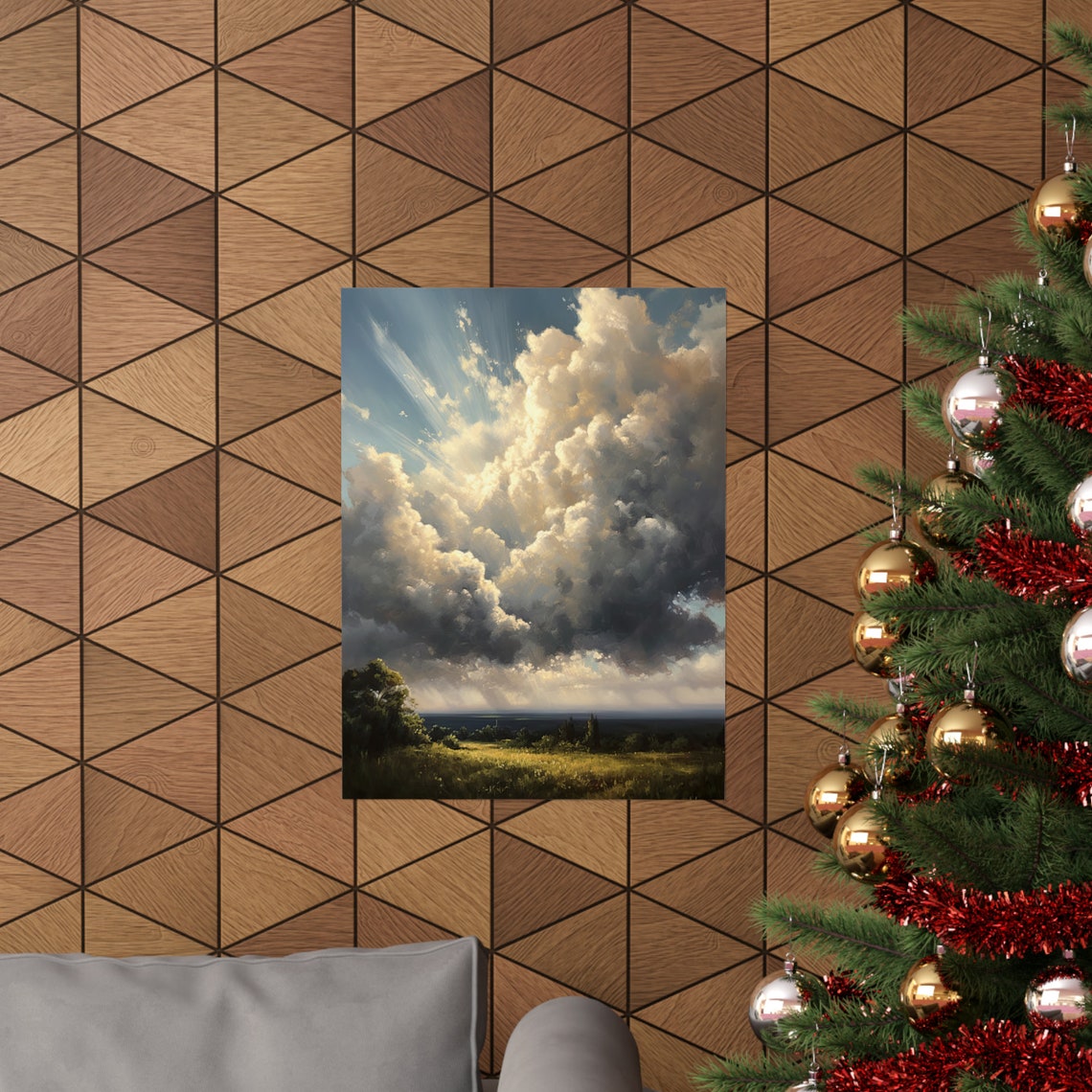 Moody Clouds Art Print Sky Painting Stormy Cloud Art Moody Sky Print Cloud Artwork Stormy Sky Poster Stormy Weather Cloudy Sky - Image 3