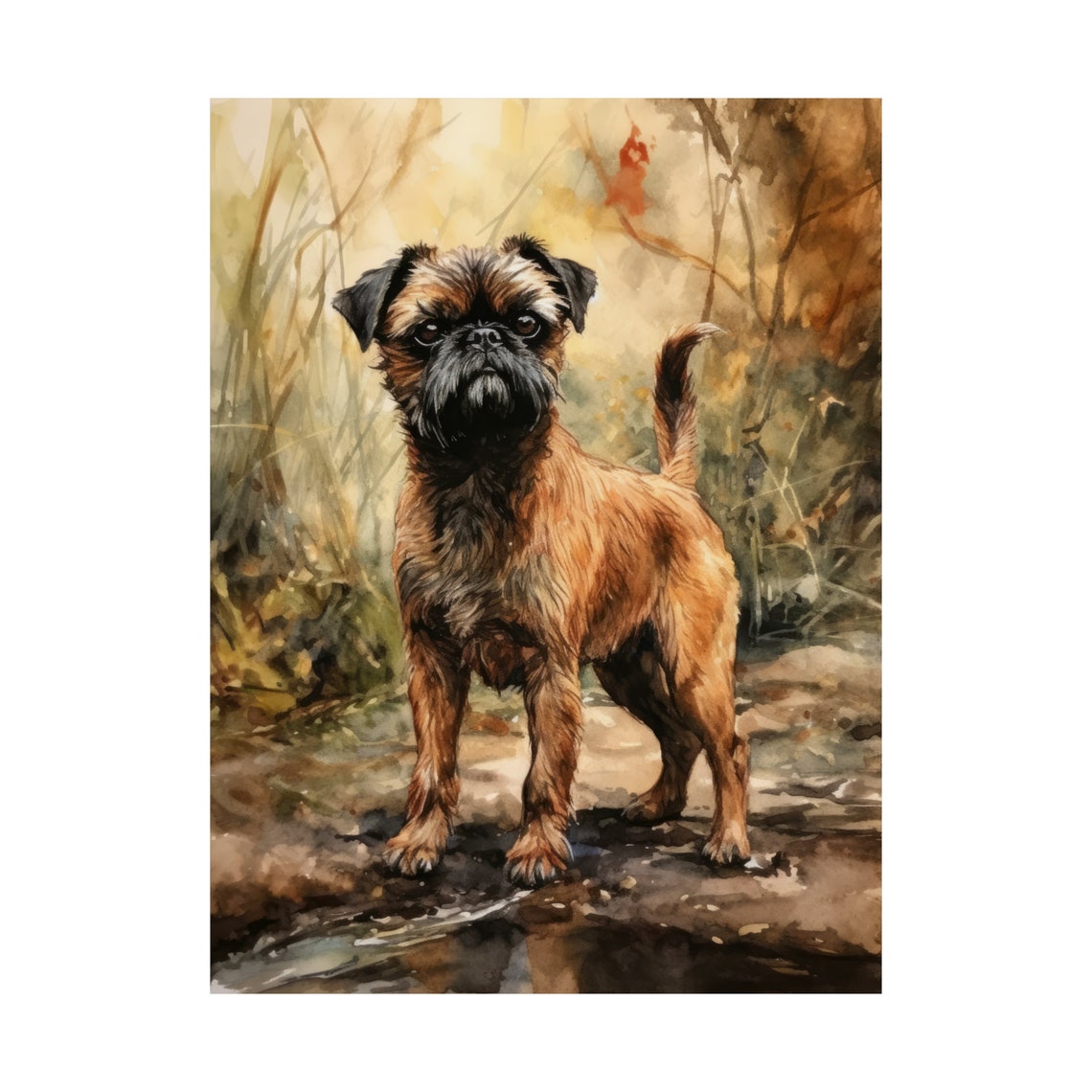 Brussels Griffon Dog Art Print Dog Wall Art Animal Art Print Animal Art Poster Dog Lover Gift Colorful Animal Wall Art Cool Dog Art - Image 4