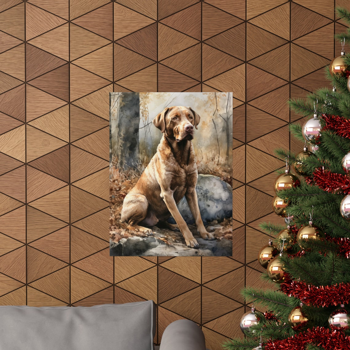 Chesapeake Bay Retriever Dog Art Print Dog Wall Art Animal Art Print Animal Art Poster Dog Lover Gift Colorful Animal Wall Art - Image 3