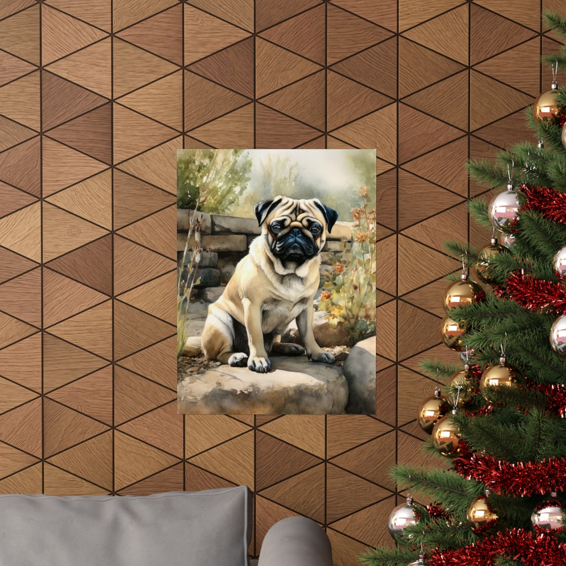 Pug Dog Art Print Dog Wall Art Animal Art Print Animal Art Poster Dog Lover Gift Colorful Animal Wall Art Cool Dog Art - Image 3