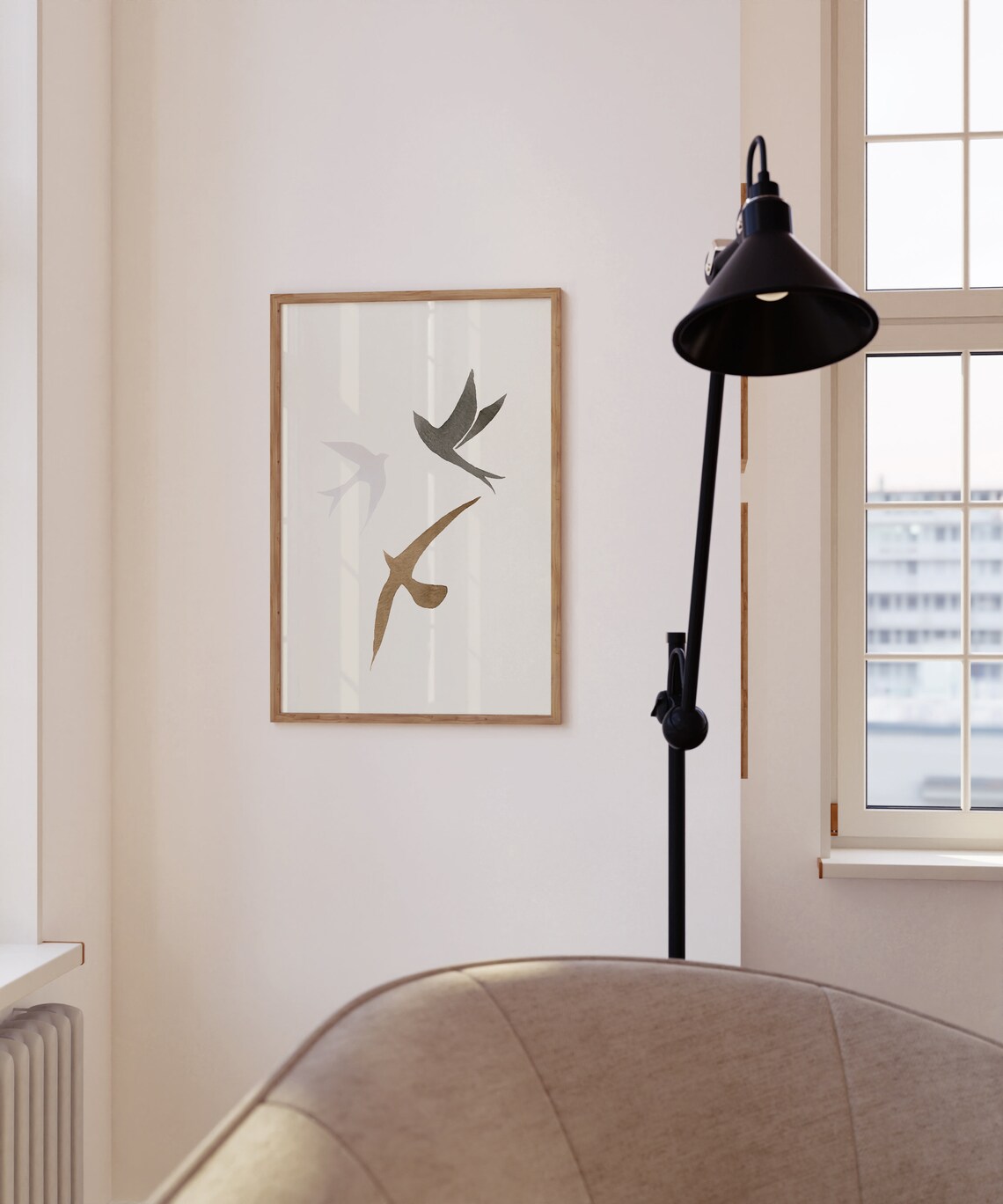 Simple Flying Birds Minimalist Art Print - Image 3