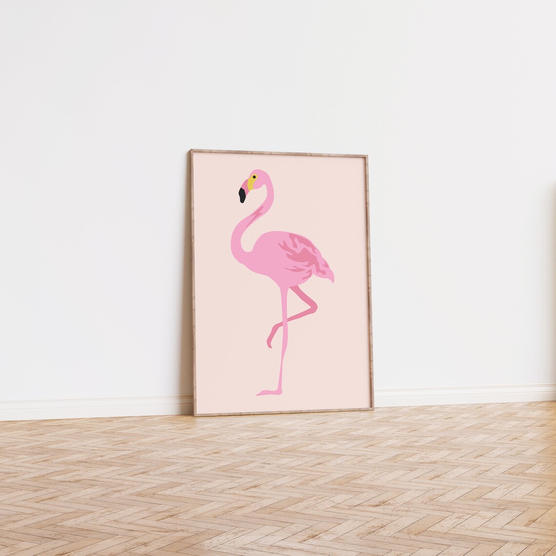 Pink Flamingo Minimal Art Print, Boho Bird Decor - Image 4