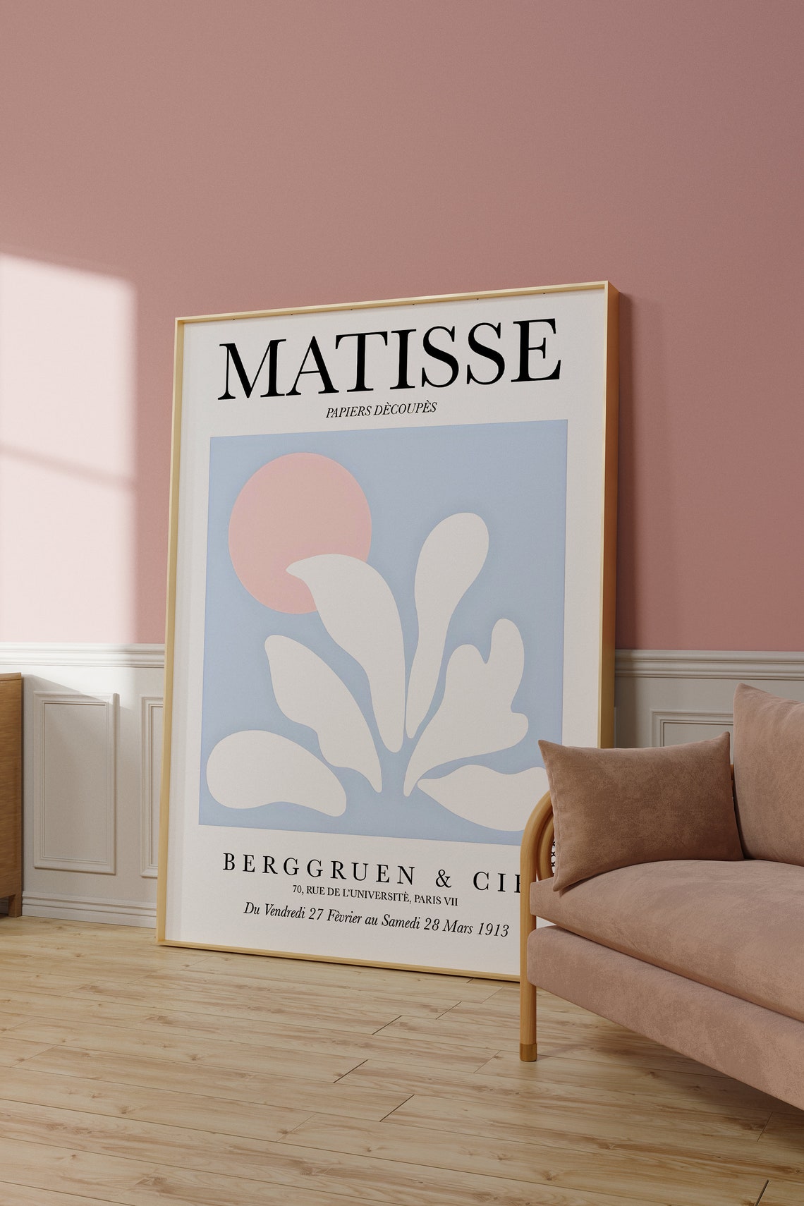 Matisse Papiers Decoupes Exhibition Pink Blue Gallery Poster - Image 2
