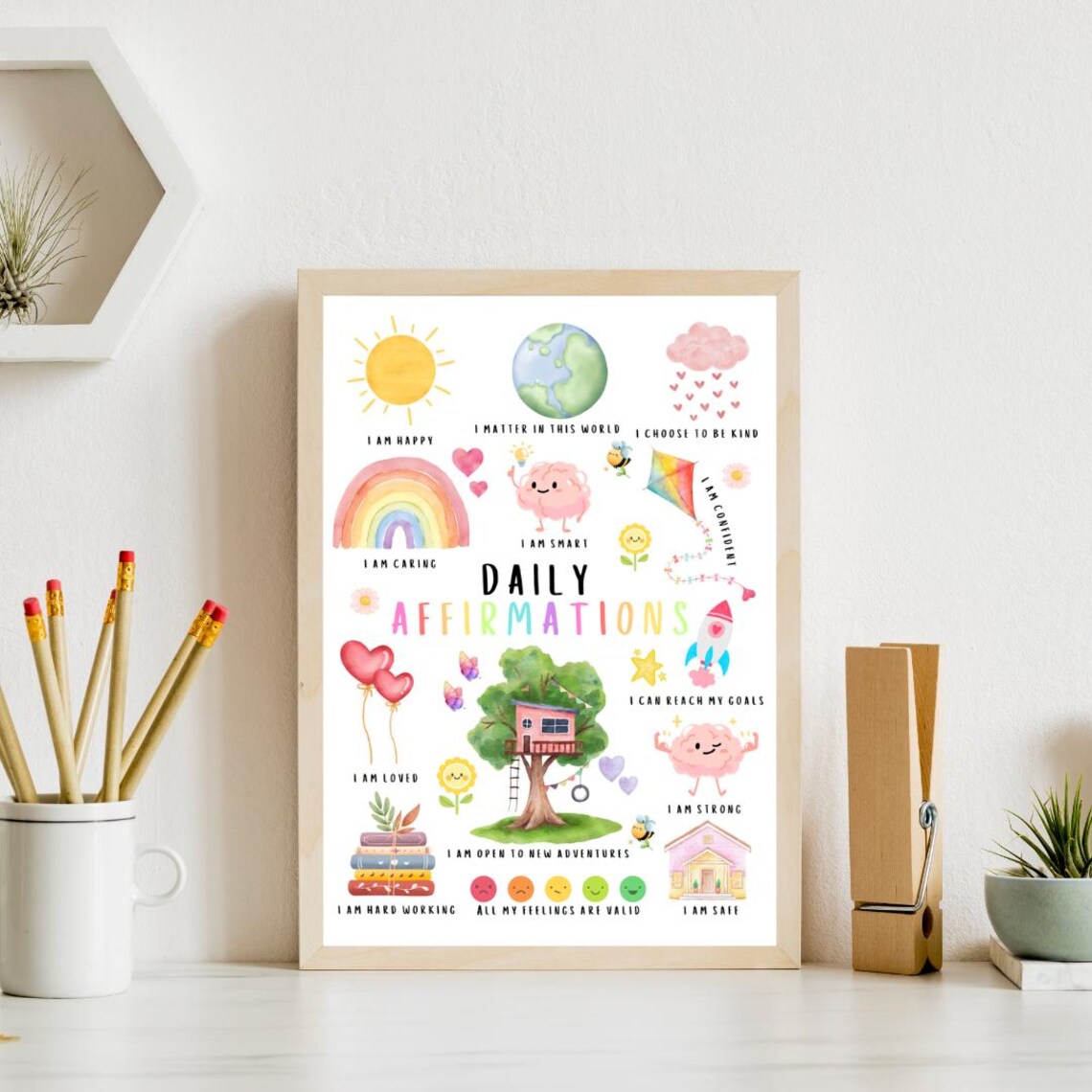 Kids Daily Affirmations Art Print, Montessori Classroom - Image 3