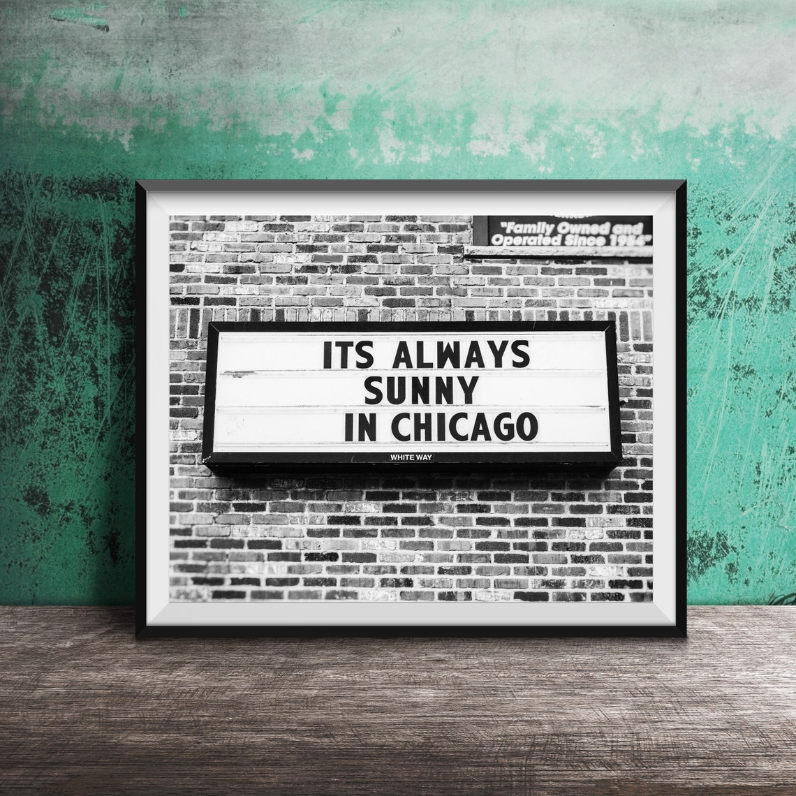Its Always Sunny in Chicago Brick Wall Marquee Sign Photo Poster - Image 2